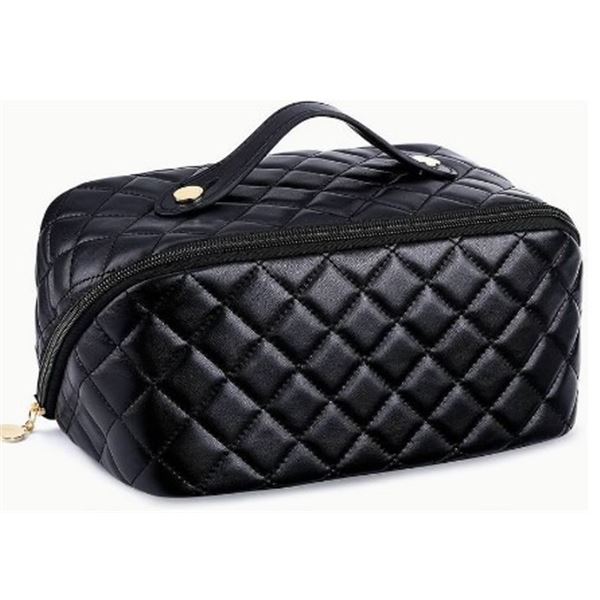 LARGE CAPACITY BLACK MAKEUP BAG