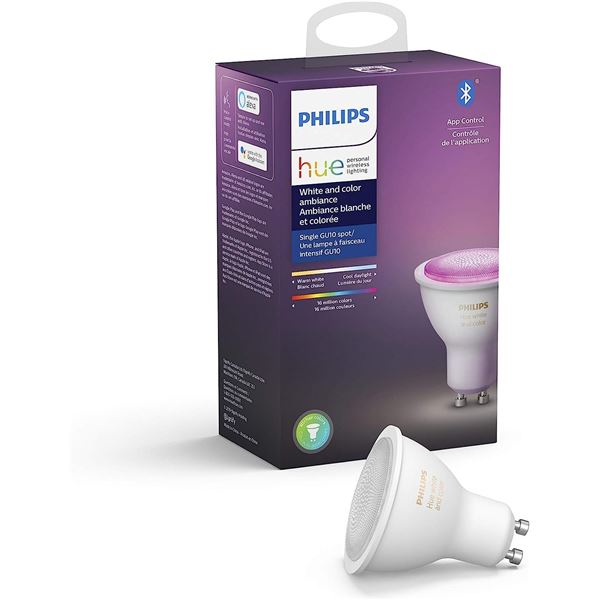 2 NEW PHILIPS HUE 400LM 6W LED SMART BULB WORKS W/