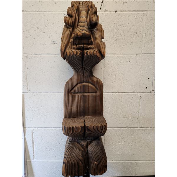 Vintage Wooden Statue 28" Tall