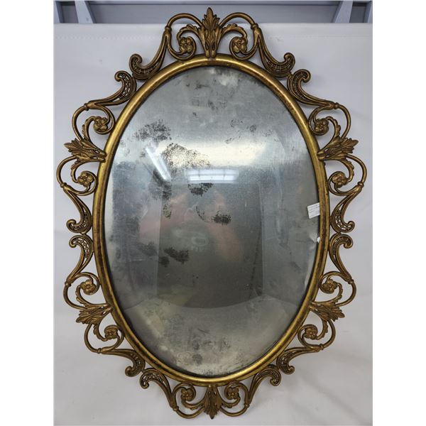 Antique Conuex Glass and Brass Frame