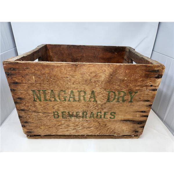 Antique Niagara Dry Beverages Wooden Crate