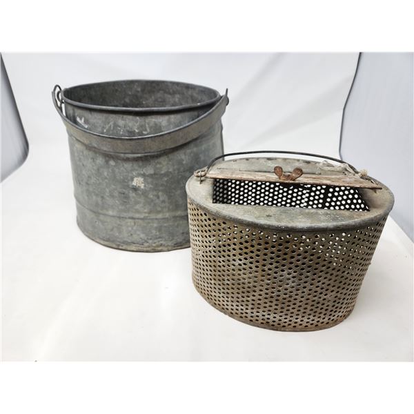 Antique Galvanized Bait Box