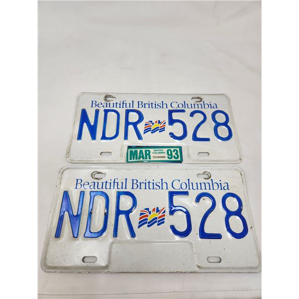 BC License Plate Set
