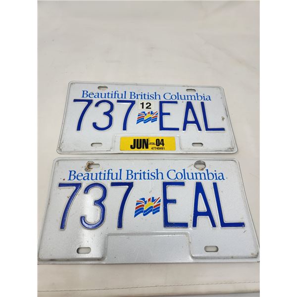 BC License Plate Set