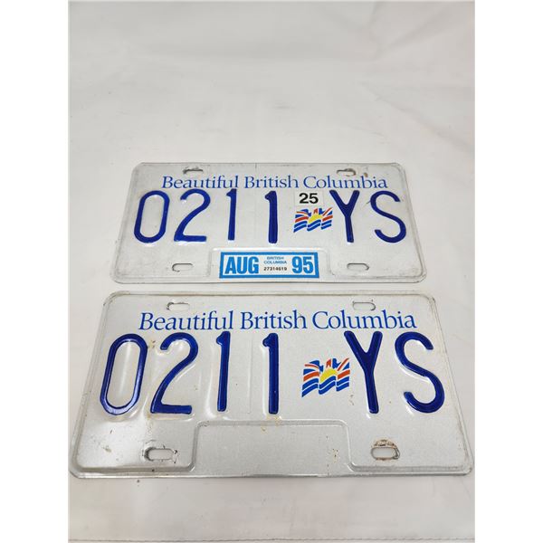 BC License Plate Set