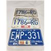 Image 1 : 3 BC License Plates