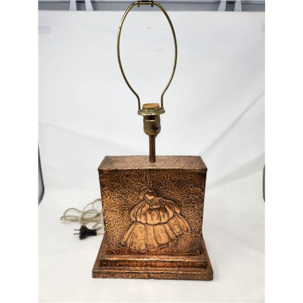 Vintage Pressed Cooper Lamp