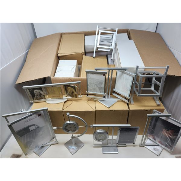 Large Lot of New Picture Frames and Clocks