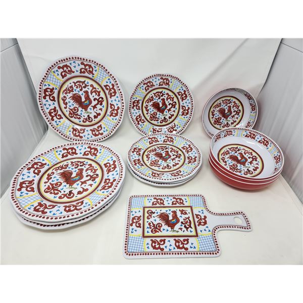 Rooster Melmac Dinner Place Set