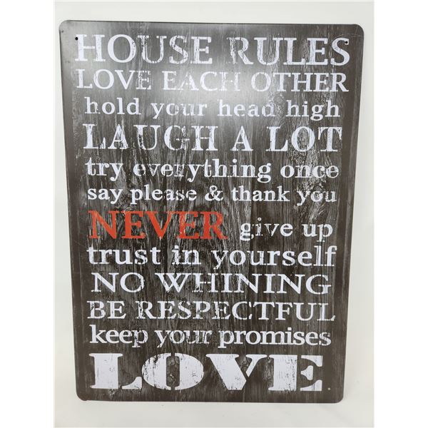Metal Home Sign