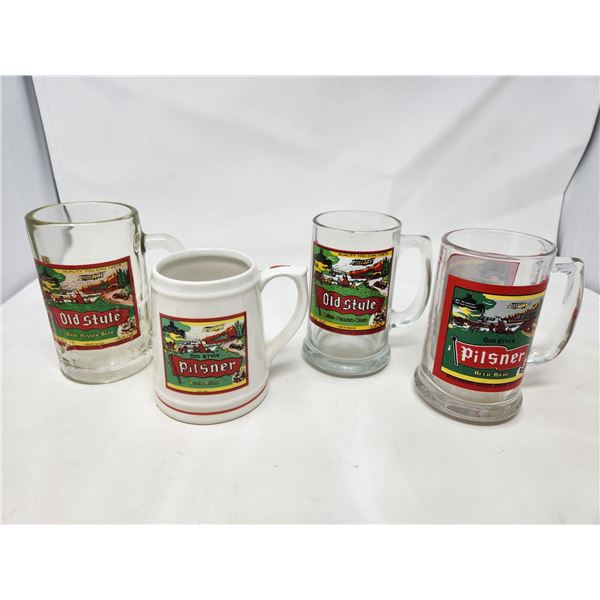Vintage Pilsner Beer Glasses