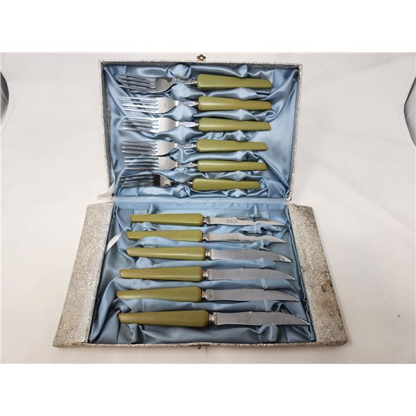 Antique Crown Sheffield Cutlery Set