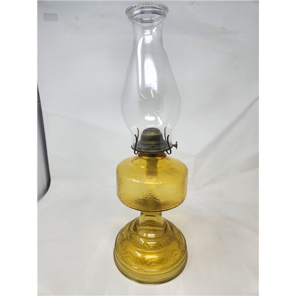 Antique Amber Oil Lamp