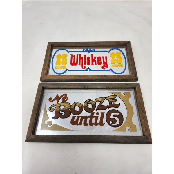 Vintage Small Bar Advertising Mirrors
