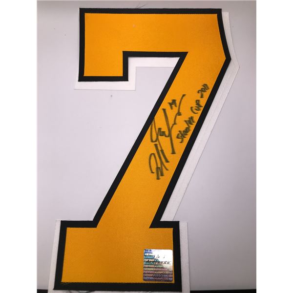 MILAN LUCIC SIGNED BOSTON BRUINS JERSEY NUMBER WITH COA