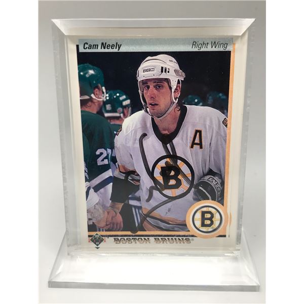 CAM NEELY SIGNED UPPER DECK TRADING CARD