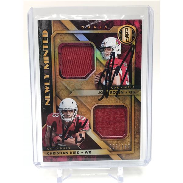 SIGNED 2018 PANINI GOLD STANDARD NO.1 KIRK AND ROSEN NEWLY MINTED DUALS PATCH AUTO 022/199