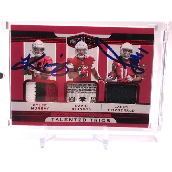 2019 PANINI PATCHES AND PLATES NO.TT2 MURRAY,JOHNSON,FITZGERALD TALENTED TRIOS PATCH AUTO