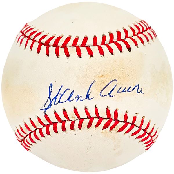 Hank Aaron Autographed Official NL Baseball Atlanta Braves Beckett