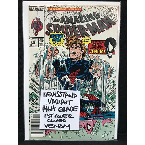 MARVEL COMICS THE AMAZING SPIDER-MAN NO.315 (1ST COVER CAMEO VENOM)