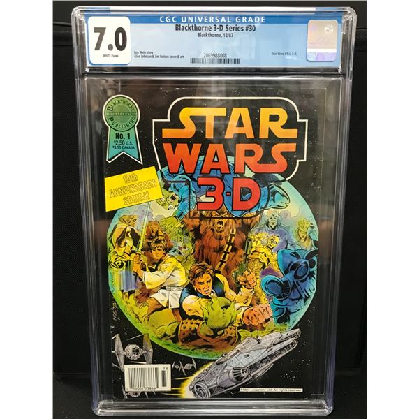 BLACKTHORNE COMICS 3D SERIES  NO.30 STAR WARS NO.1 (CGC 7.0)