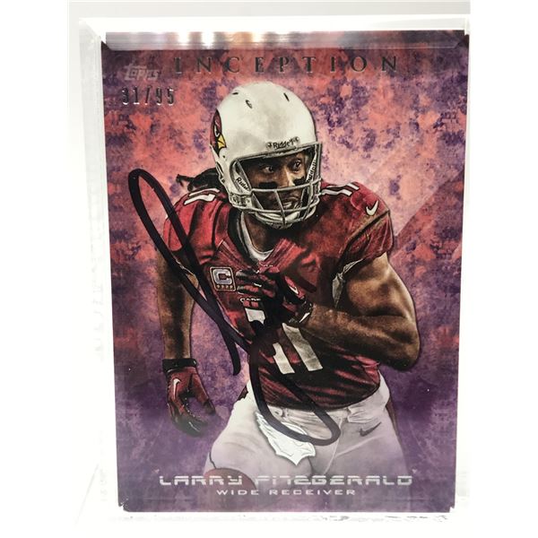 SIGNED 2013 TOPPS INCEPTIONS NO.27 LARRY FITZGERALD AUTO 31/95