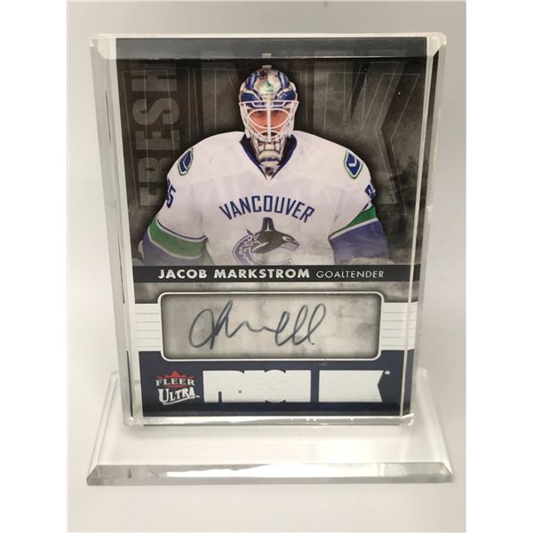 2014-15 FLEER ULTRA JACOB MARKSTROM FRESH INK AUTO