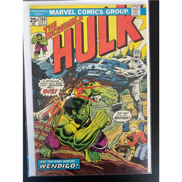 MARVEL COMICS THE INCREDIBLE HULK NO.180 (1ST CAMEO APPEARANCE WOLVERINE HIGH GRADE)