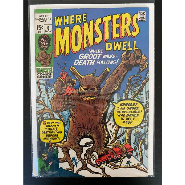 MARVEL COMICS WHERE THE MONSTERS DWELL NO.6(1ST APPEARANCE GROOT)