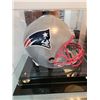 Image 1 : TOM BRADY SIGNED NEW ENGLAND PATRIOTS FULL SIZE HELMET IN DISPLAY CASE (MOUNTED MEMORIES HOLO)