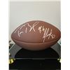 Image 2 : TOM BRADY AND ROB GRONKOWSKI DUAL SIGNED FOOTBALL IN DISPLAY CASE (E.A.S COA)