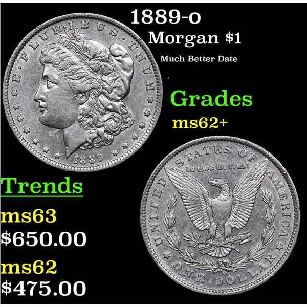 1889-o Morgan Dollar $1 Grades Select Unc