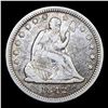 Image 2 : 1842-o Large Date Seated Liberty Quarter 25c Graded vf35 By SEGS