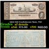 Image 1 : 1864 $20 Confederate Note, T67 Grades xf details