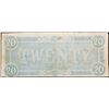 Image 3 : 1864 $20 Confederate Note, T67 Grades xf details