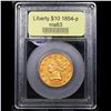Image 4 : ***Auction Highlight*** 1854-p Gold Liberty Eagle $10 Graded Select Unc By USCG (fc)