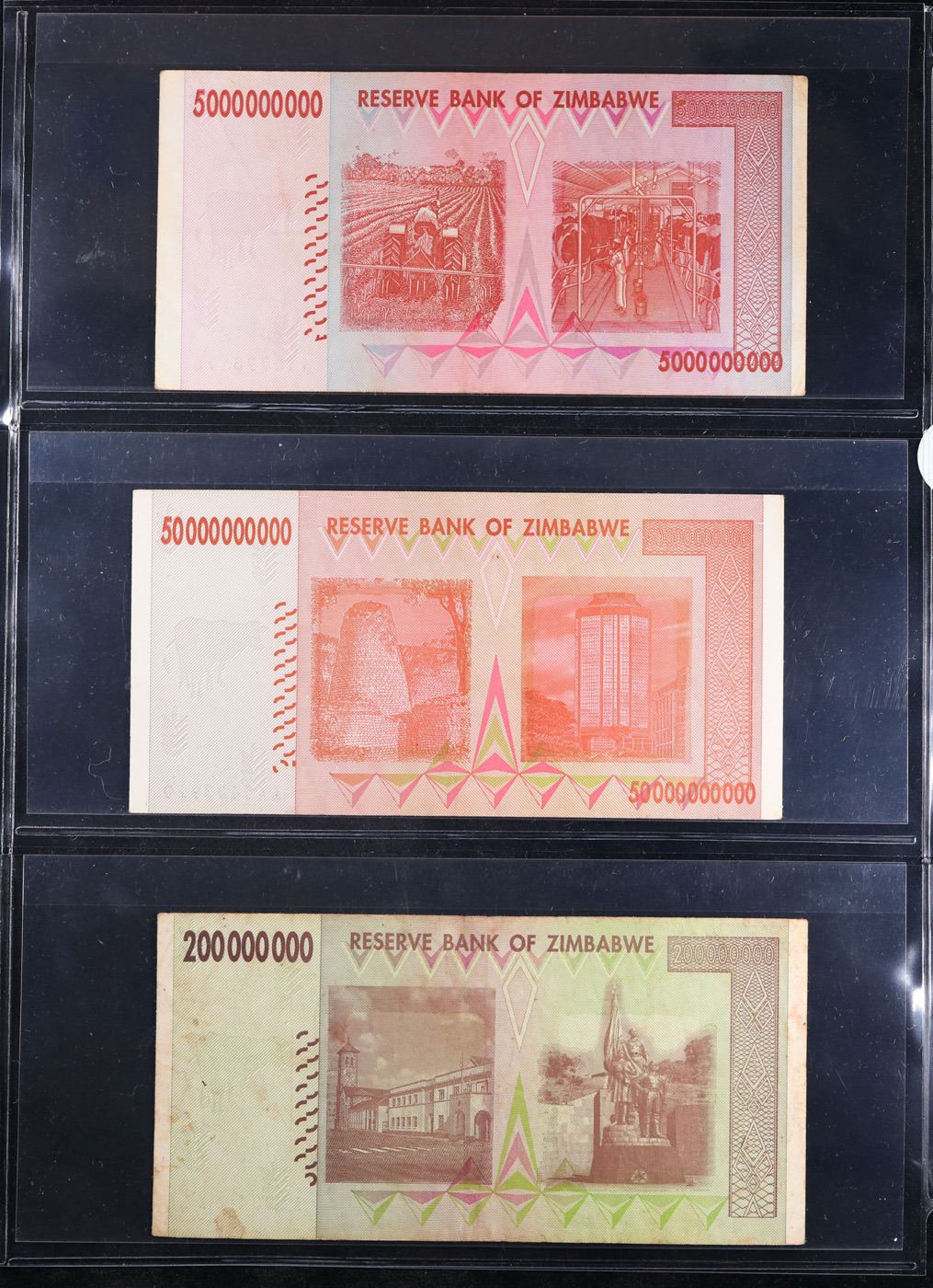 Zimababwe Note Page of 3 2008 Zimababwe Hyperinflation Notes 200 Million, 5 Billion ...