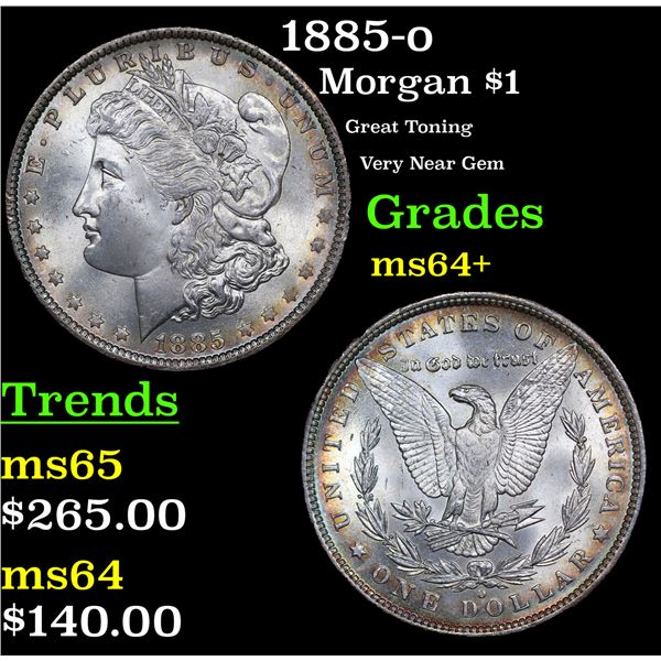 1885-o Morgan Dollar $1 Grades Choice+ Unc