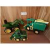 Image 1 : 3 Collectable John Deere Plastic Farm Equipment Vehicles
