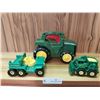 Image 1 : John Deere Collectable Flash Light & 2 John Deere Collectable Vehicles
