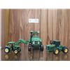 Image 1 : 3 Collectable Plastic John Deere Toy Farm Equipment Vehicles
