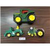 Image 1 : 1 John Deere Truck Flashlight, & 2 Plastic Collectable Toy Cars