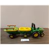Image 2 : Plastic John Deere Tractor with 2 Trailers & Toy Tractor