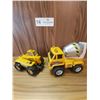 Image 3 : 1 Tonka Metal Vintage Dump Truck & 2 Toy Plastic Construction Vehicles