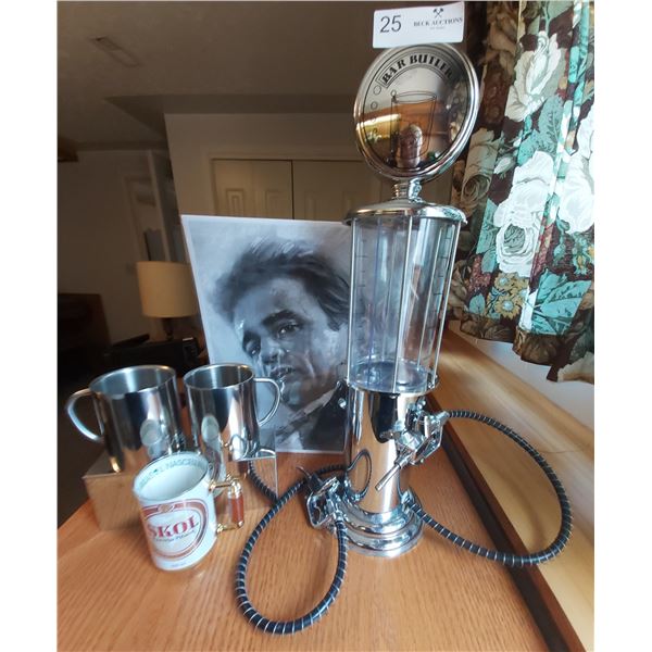 Bar Butler Liquor Dispenseer & Assorted Barware