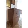 Image 2 : Storage Cabinet with Small Matching Mirror.  Cabinet 26 Wide x 20 Deep x 36 High