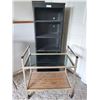Image 1 : Black Bookcase & Glass Top Trolly Cart  Bookcase 18 Wide x 16 Deep x 51 High
