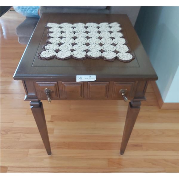 Kroehler Side Table with Drawer 20 Wide x 26 Deep x 22 1/2 High