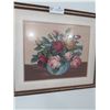 Image 1 : Needlepoint Picture of Roses   18 1/4 Wide x 16 High