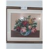 Image 3 : Needlepoint Picture of Roses   18 1/4 Wide x 16 High